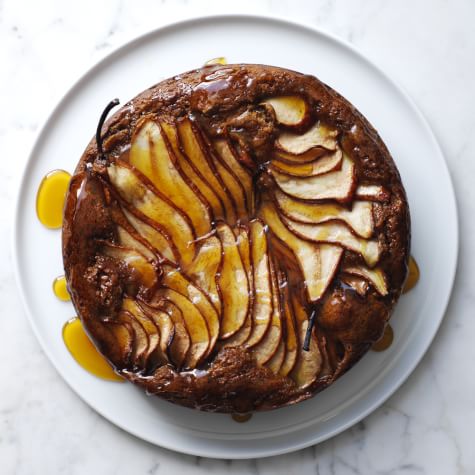 Pear Cake with Cardamom Honey